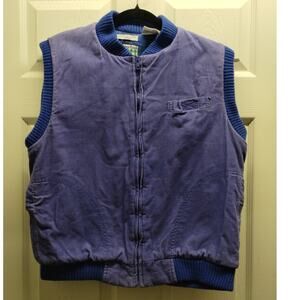 Vintage 90s Timber Trail Men's Size Large Zip Up Blue/Purple Thick Outdoor Vest
